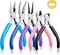 5-Piece Jewelry Pliers Set, Steel, Needle/Round/Chain & Bent Nose